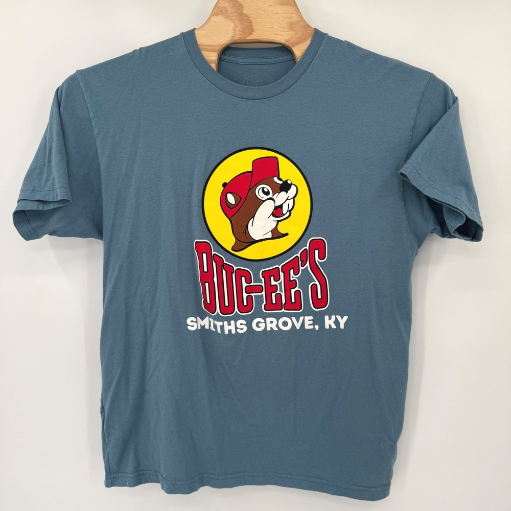 Buc-ee's T-Shirt Mens XL Blue Smiths Grove KY Graphic Short Sleeve Cotton Tee